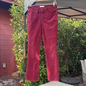 LC Lauren Conrad Women's Corduroy Pants - Rich Burgundy‎